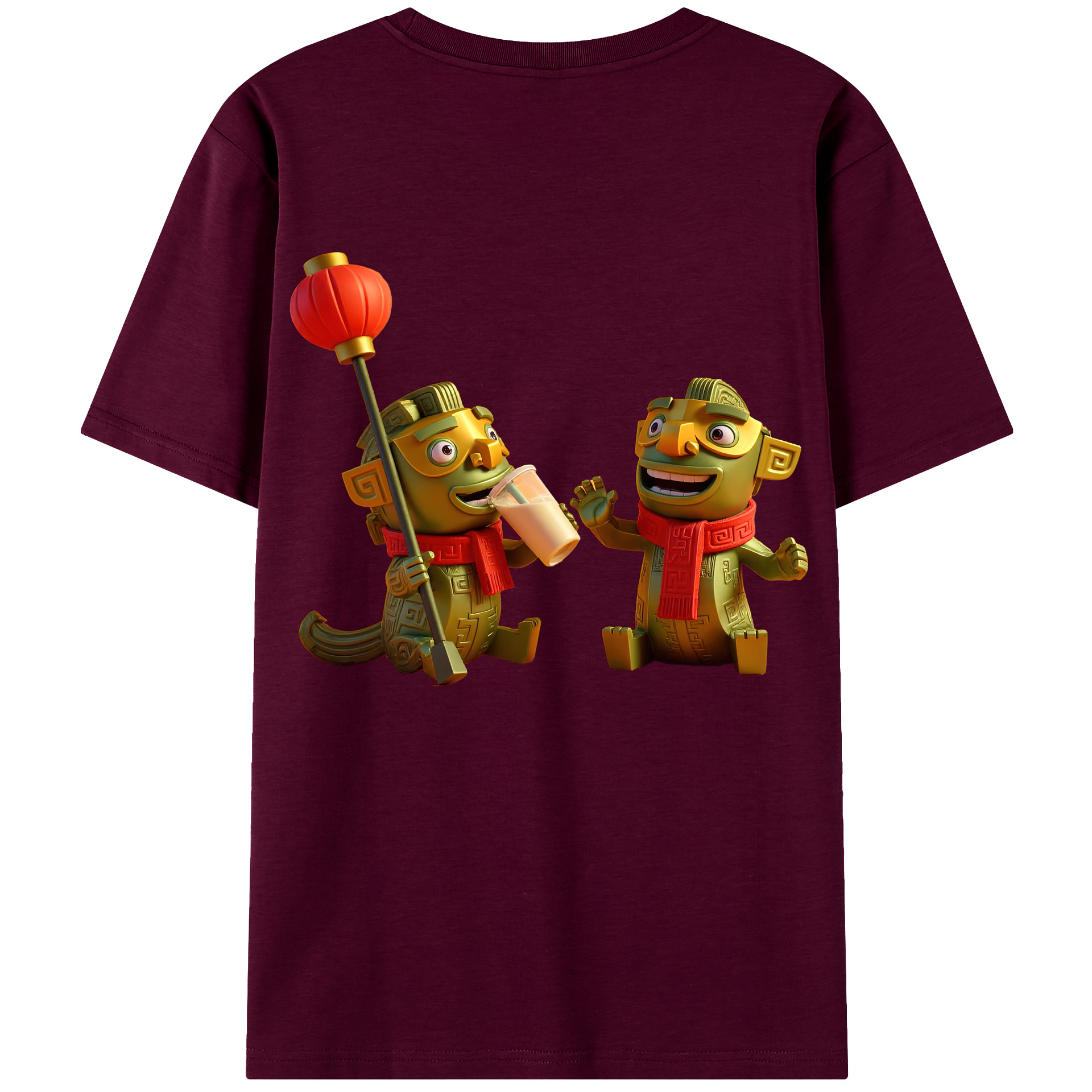 （画像用） Ne Zha 2 ナタ 魔童の大暴れ レディース半袖Tシャツ(バックプリント)